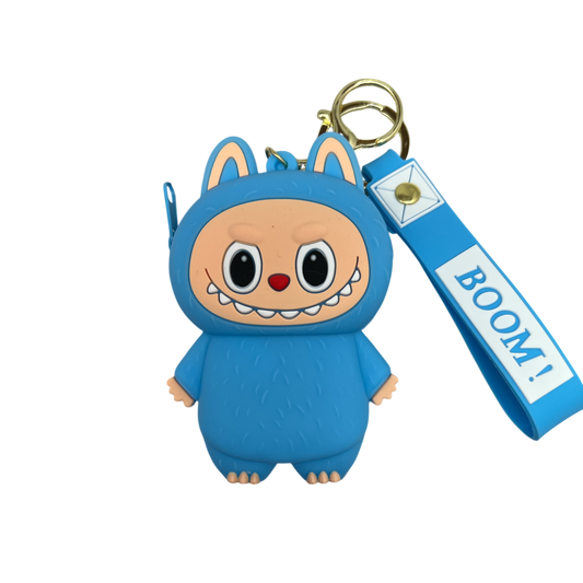 Silicone Labubu Coin Purse Key Chain Pendant (Happy Edition)
